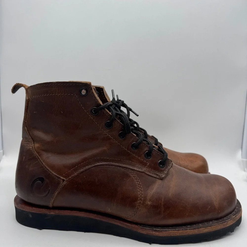 Origin The American Bison 6in Boot Men 9.5 EE Christy Black Leather Vibram Wedge